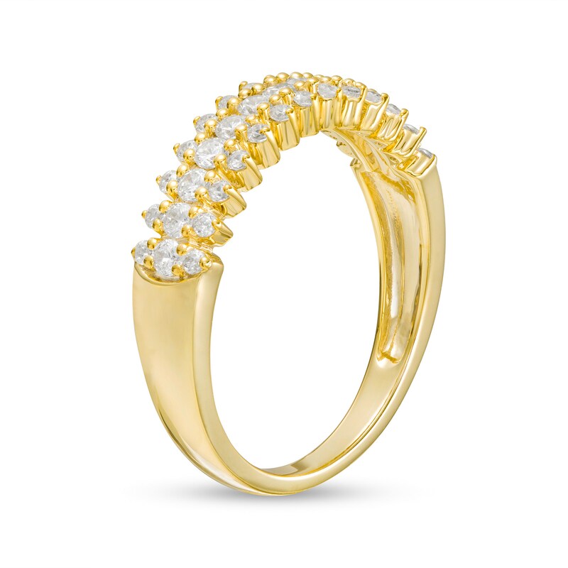 Main Image 3 of 0.45 CT. T.W. Diamond Triple Row Anniversary Band in 10K Gold