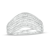 Thumbnail Image 0 of 0.45 CT. T.W. Baguette Diamond Contour Triple Row Anniversary Band in 10K White Gold