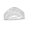 0.45 CT. T.W. Baguette Diamond Contour Triple Row Anniversary Band in 10K Gold