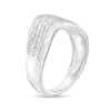Thumbnail Image 2 of 0.45 CT. T.W. Baguette Diamond Contour Triple Row Anniversary Band in 10K White Gold