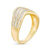 Thumbnail Image 2 of 0.45 CT. T.W. Baguette Diamond Contour Triple Row Anniversary Band in 10K Gold