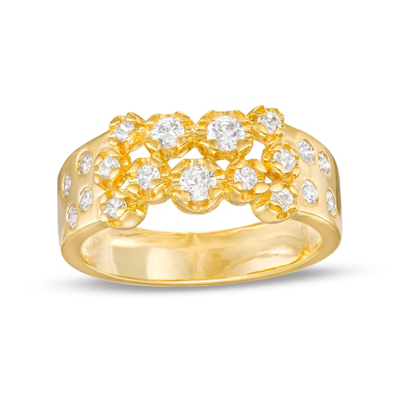 0.45 CT. T.W. Diamond Scatter Anniversary Band in 10K Gold
