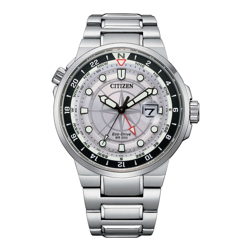 Men's Citizen Eco-Drive® Endeavor Watch with Silver-Tone Dial (Model: BJ7140-53A)|Peoples Jewellers