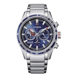 Men's Citizen Eco-Drive® Super Titanium™ Chronograph Watch with Blue Dial (Model: CA4490-85L)
