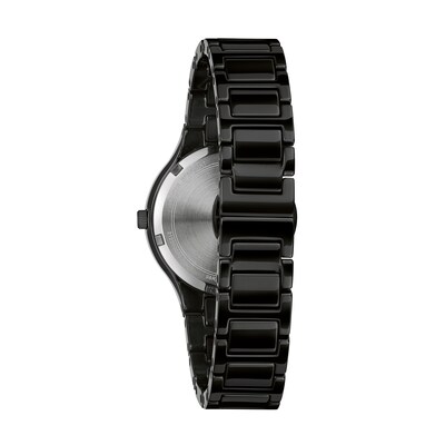 Ladies' Bulova Millenia Diamond Accent Black Ceramic Watch with Black Dial (Model: 98R293)