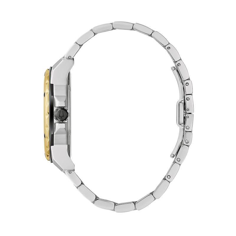 Main Image 2 of Men's Bulova Marine Star Diamond Accent Tri-Tone Watch with Black Dial (Model: 98D175)