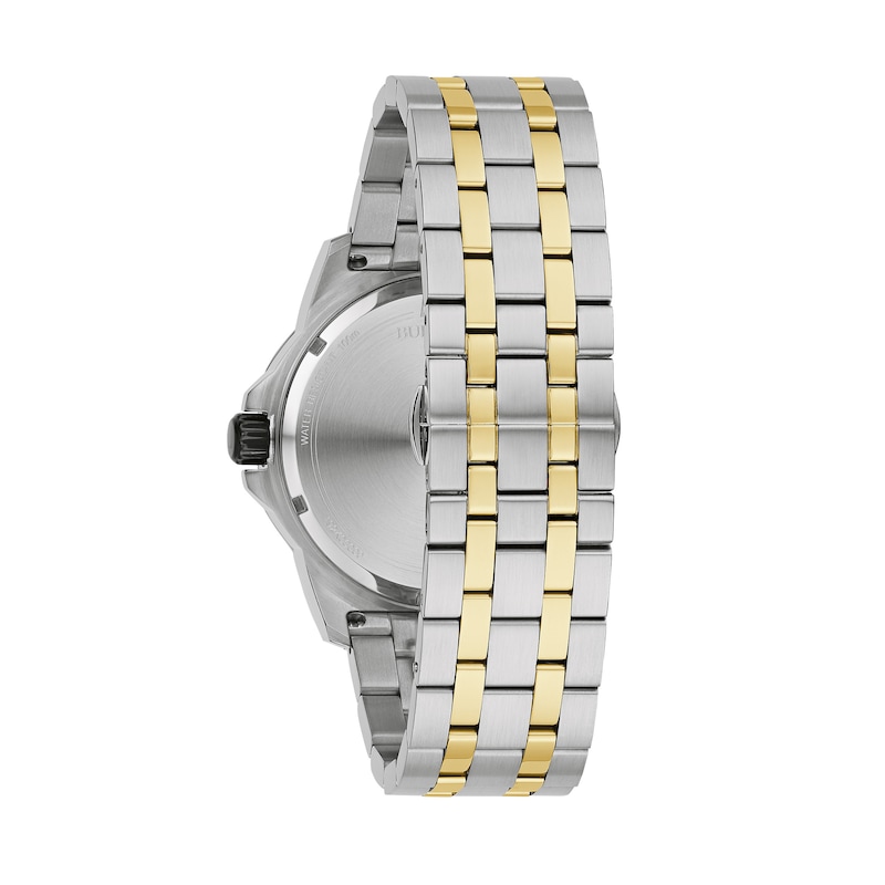Main Image 3 of Men's Bulova Marine Star Diamond Accent Tri-Tone Watch with Black Dial (Model: 98D175)