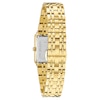 Thumbnail Image 1 of Ladies' Bulova Futuro Diamond Accent Gold-Tone Watch with Rectangular Gold-Tone Dial (Model: 97P140)