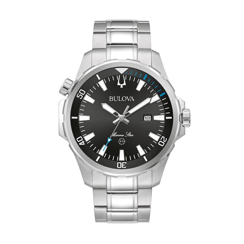 Men's Bulova Marine Star Watch with Black Dial (Model: 96B382)|Peoples Jewellers