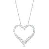 0.75 CT. T.W. Journey Diamond Heart Pendant in 10K White Gold
