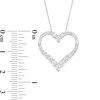 0.75 CT. T.W. Journey Diamond Heart Pendant in 10K White Gold