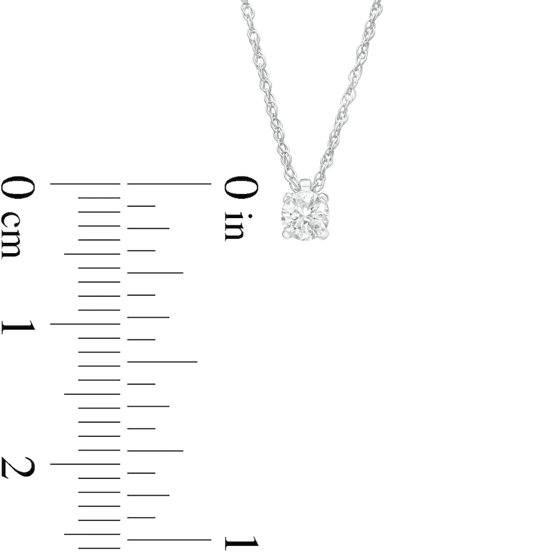 Main Image 3 of 0.15 CT. Diamond Solitaire Pendant in 10K White Gold (J/I3)