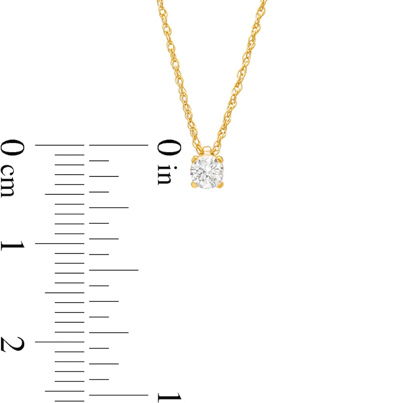 0.15 CT. Diamond Solitaire Pendant in 10K Gold (J/I3)