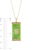 Thumbnail Image 3 of Jade Chinese "Luck" Pendant in 14K Gold