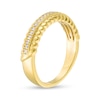 Thumbnail Image 2 of 0.13 CT. T.W. Diamond Ribbed Edge Band in 10K Gold