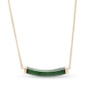 Thumbnail Image 1 of Jade Bar Necklace in 14K Gold