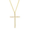 Thumbnail Image 1 of 0.18 CT. T.W. Diamond Geometric Shapes Cross Pendant in 10K Gold