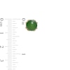 Thumbnail Image 3 of 8.0mm Jade and 0.11 CT. T.W. Diamond Flower Cap Stud Earrings in 14K Gold