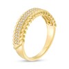 Thumbnail Image 2 of Men's 0.27 CT. T.W. Diamond Ribbed Edge Band in 10K Gold