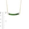 Thumbnail Image 2 of Jade and 0.08 CT. T.W. Diamond Cuff Bar Necklace in 14K Gold