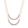 Amethyst Half Circle Necklace Set in 10K Gold