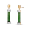 Thumbnail Image 0 of Jade and 0.29 CT. T.W. Diamond Cuff Bar Drop Earrings in 14K Gold