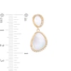 Thumbnail Image 2 of EFFY™ Collection Mother-of-Pearl and 0.13 CT. T.W. Diamond Abstract Double Drop Earrings in 14K Gold