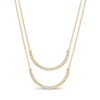 Lab-Created Opal Half Circle Necklace Set in 10K Gold