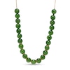 8.0mm Jade Bead Adjustable Necklace in 14K Gold
