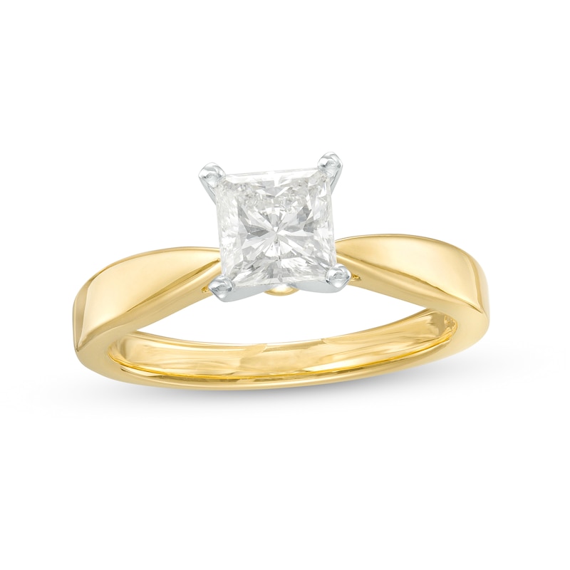 Celebration Canadian Lux® 1.00 CT. Certified Princess-Cut Diamond Solitaire Engagement Ring in 14K Gold (I/SI2)