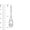 0.75 CT. T.W. Cushion Multi-Diamond Double Teardrop Earrings in 10K White Gold