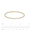 Thumbnail Image 3 of 2.48mm Cashmere Rope Chain Bracelet in Hollow 10K Two-Tone Gold - 7.25"