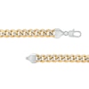 Thumbnail Image 3 of Men's 10.5mm Curb Chain Necklace in Stainless Steel and Yellow Ion-Plate – 24"