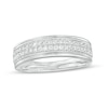 Men's 0.50 CT. T.W. Diamond Double Row Band in 10K White Gold