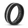 Men's 8.0mm Wedding Band in Tantalum with Black-Ion Plate and Carbon Fibre Inlay (1 Line)