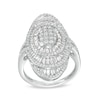 Thumbnail Image 0 of 1.50 CT. T.W. Oval Multi-Diamond Layered Fan Ring in 10K White Gold