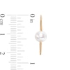 Thumbnail Image 2 of 5.5mm Cultured Akoya Pearl Cuved Bar Drop Earrings in 14K Gold
