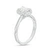 Thumbnail Image 2 of 1.25 CT. T.W. Certified Emerald-Cut Lab-Created Diamond Solitaire Frame Engagement Ring in 14K White Gold (F/SI2)