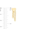 Thumbnail Image 3 of Heart Double Curb Chain Drop Earrings in Solid 10K Gold