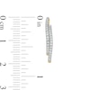 Thumbnail Image 2 of 0.20 CT. T.W. Diamond Curved Double Row Hoop Earrings in 10K Gold