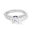 Thumbnail Image 0 of Vera Wang Love Collection 0.95 CT. T.W. Princess-Cut Diamond Double Row Engagement Ring in 14K White Gold (I/SI2)