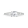 Thumbnail Image 3 of Vera Wang Love Collection 0.95 CT. T.W. Princess-Cut Diamond Double Row Engagement Ring in 14K White Gold (I/SI2)