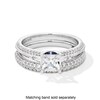 Thumbnail Image 5 of Vera Wang Love Collection 0.95 CT. T.W. Princess-Cut Diamond Double Row Engagement Ring in 14K White Gold (I/SI2)