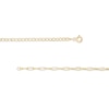 Thumbnail Image 3 of Paper Clip Link and Curb Chain Half-and-Half Necklace in Hollow 14K Gold