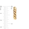 Thumbnail Image 2 of Italian Gold 10.0mm Rope-Textured Tube Huggie Hoop Earrings in 14K Gold