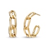 Thumbnail Image 0 of 19.0mm Flat Curb Chain Link J-Hoop Earrings in 14K Gold