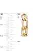 Thumbnail Image 2 of 19.0mm Flat Curb Chain Link J-Hoop Earrings in 14K Gold