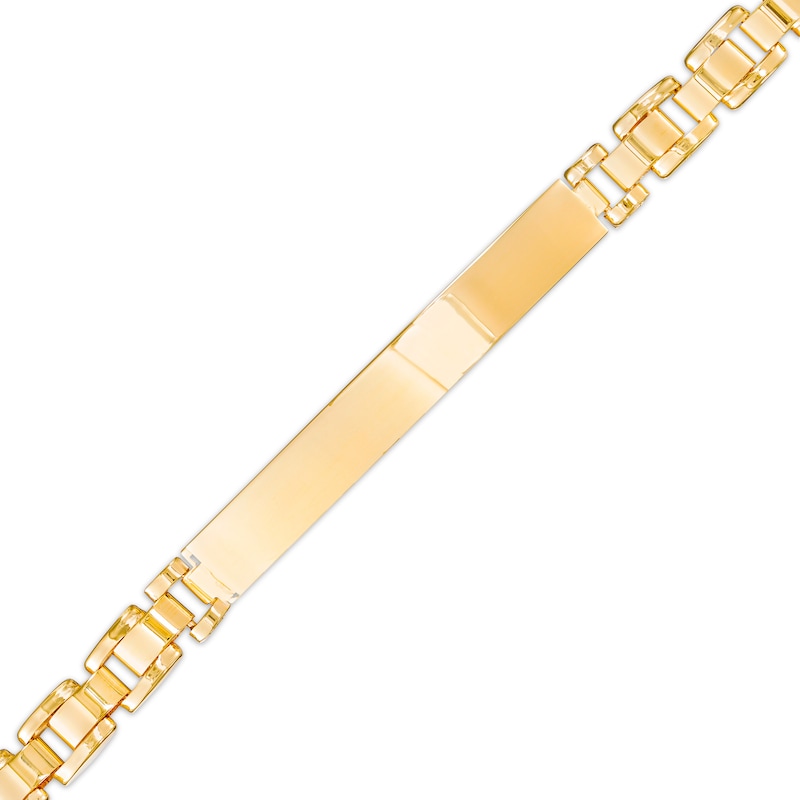 Men's Link Chain ID Bracelet in 10K Gold – 8.5"|Peoples Jewellers