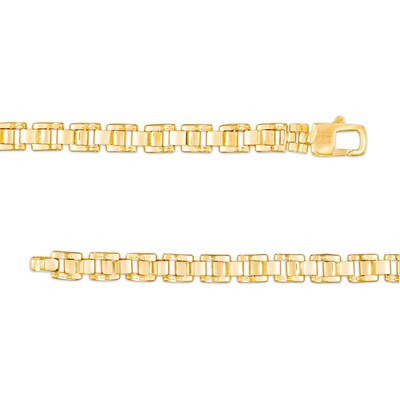Men's Link Chain ID Bracelet in 10K Gold – 8.5"