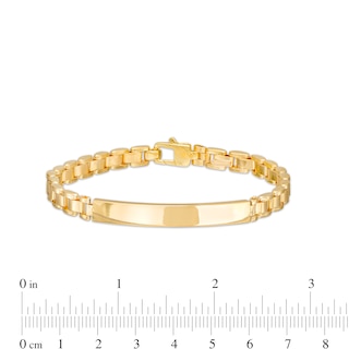 Men's Link Chain ID Bracelet in 10K Gold – 8.5"